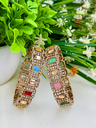 Multicoloured Mehendi Polish Party wear Bangles 