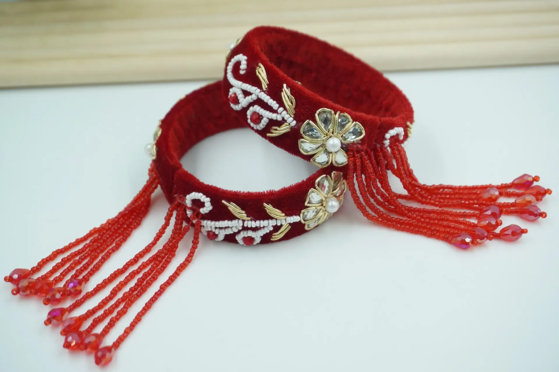 QC Jewels Handcrafted Designer Latkan Kada/Bangles D1