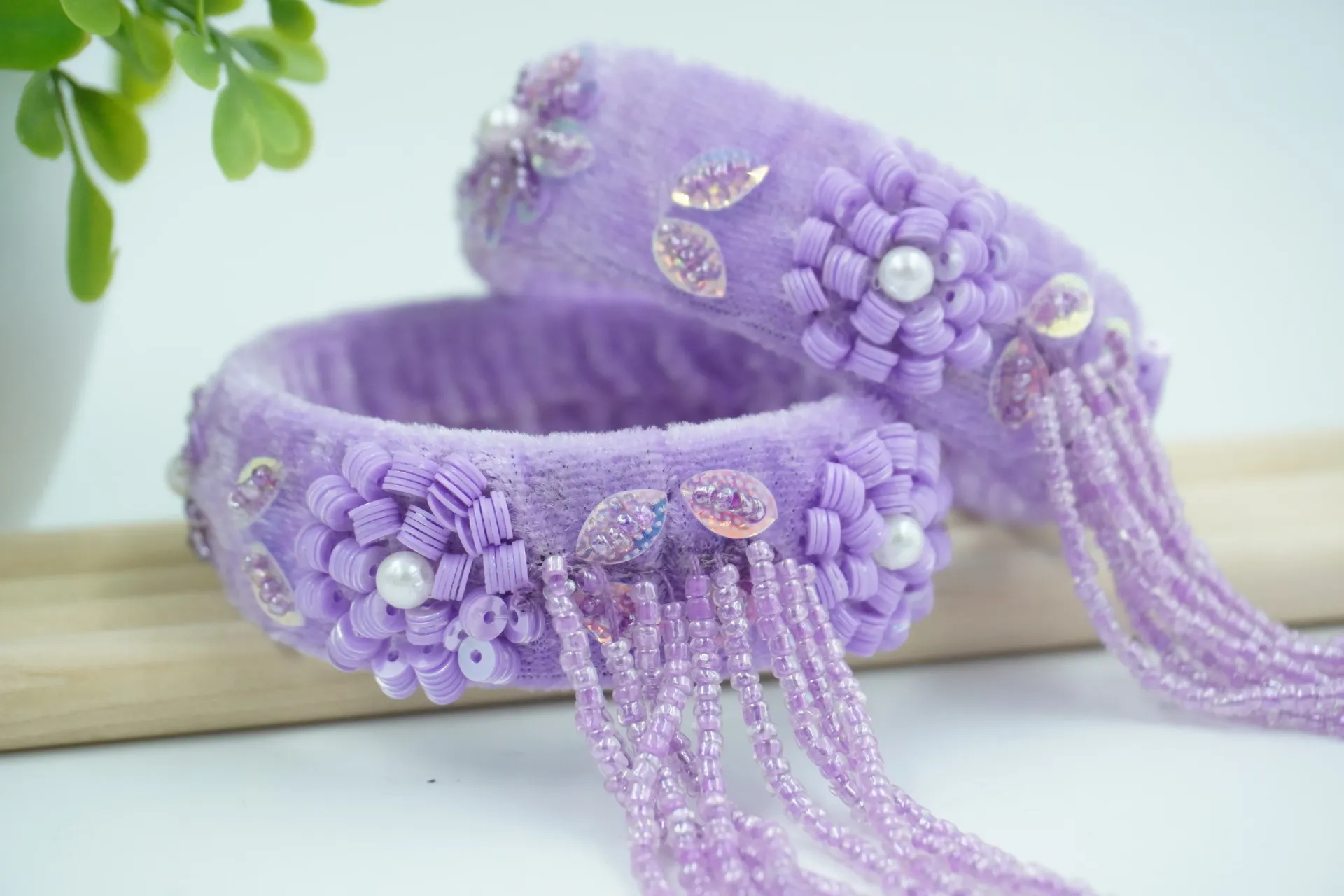 QC Jewels Handcrafted Designer Latkan Kada/Bangles D4