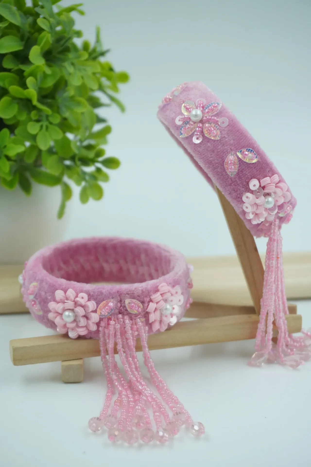 QC Jewels Handcrafted Designer Latkan Kada/Bangles D5