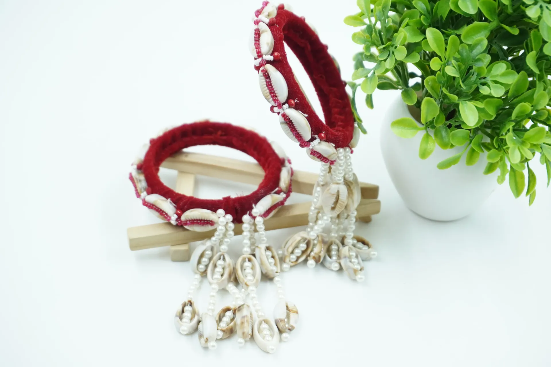 QC Jewels Handcrafted Designer Latkan Kada/Bangles D22