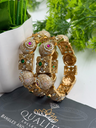Regal Dome-Studded Antique Bangles