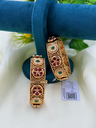 Temple Design Ruby-Green Bangles