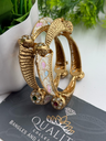 Pastel Meenakari Designer Kada with Floral Endcaps