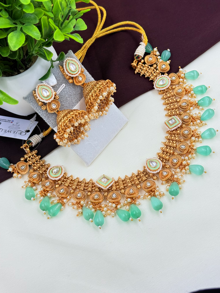 Mint Copper Necklace Set 