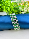 Green Slim AD Bangles(4pcs)