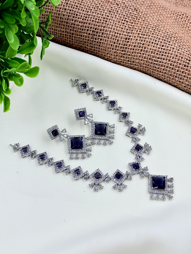 Royal Square-Cut Necklace Set
