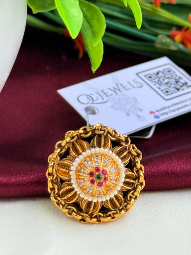 AD Leaf Style Copper Rakhdi 