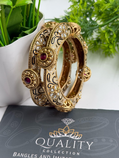 Royal Meenakari Floral Bangles