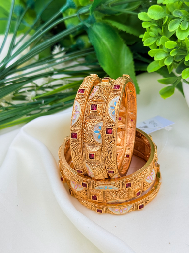 Ethnic Meenakari Stack Bangles 6 pieces 