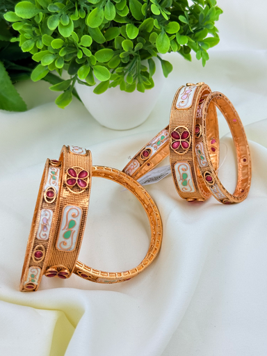 Royal Ivory Enamel Bangles