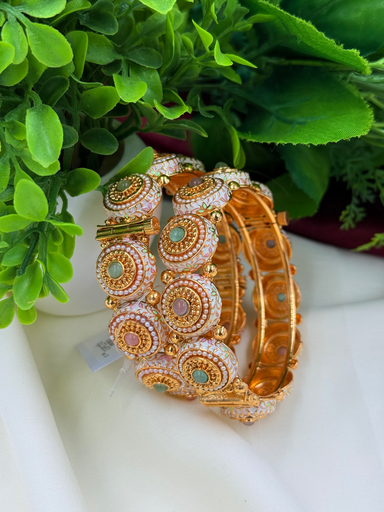 Pastel Meenakari Floral Bangles