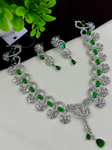 Silver AD Necklace Set 