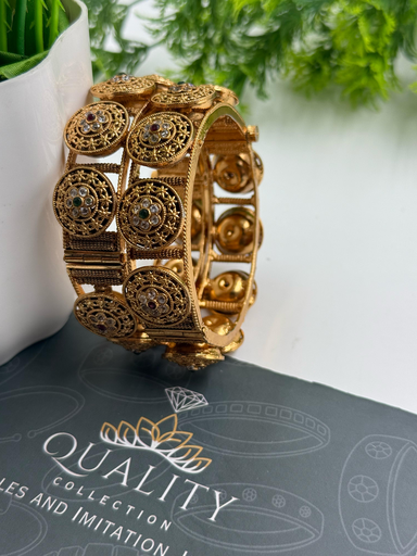 Antique Floral Medallion Bangles