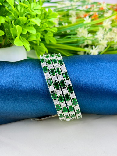Green Slim AD Bangles(4pcs)