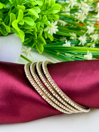 Slim pearl Partywear Bangles 