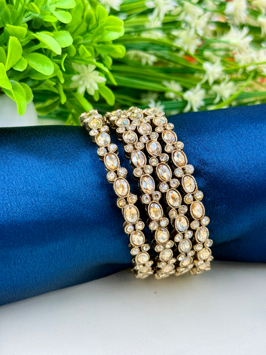 Golden Diamond Mehendi Polish Bangles 