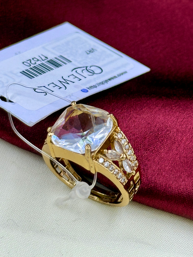 Square Silver Victorian Ring 